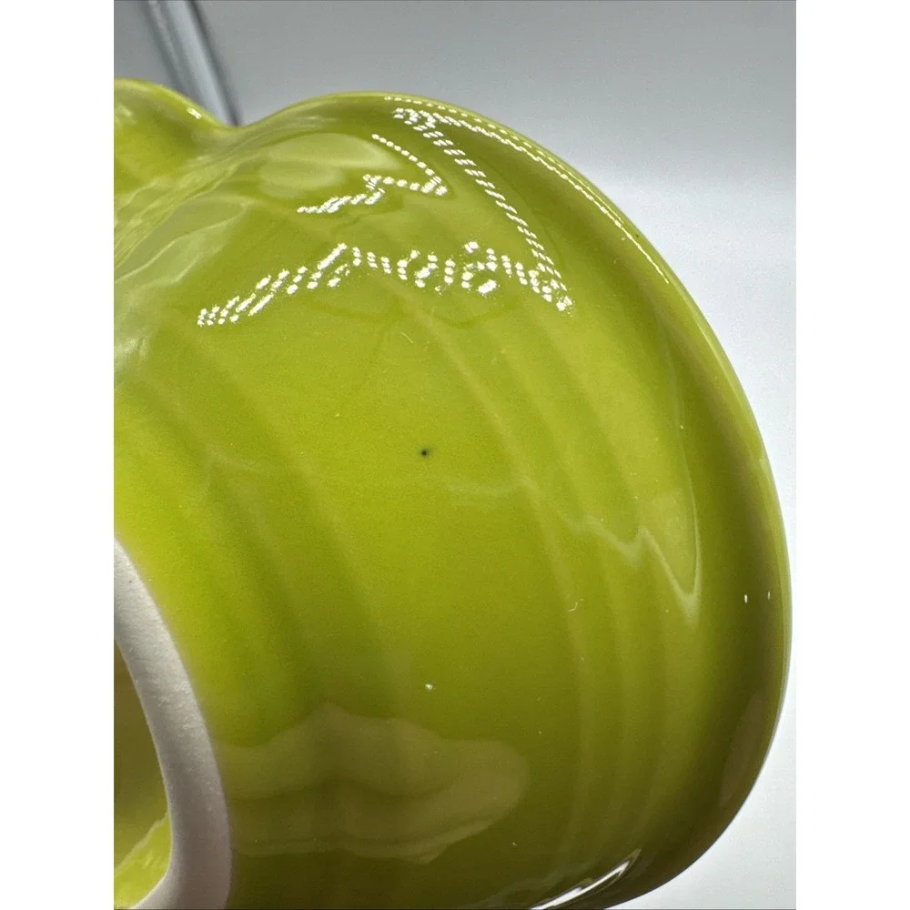Fiesta Ware Small Heart Ball Dip Fruit Candy Dessert Lemongrass